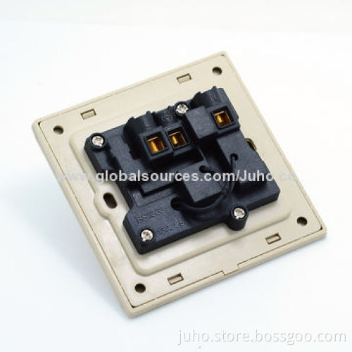 13A multiple socket/wall sockets, 1 gang with a red light, UK standard, electric switch & socket